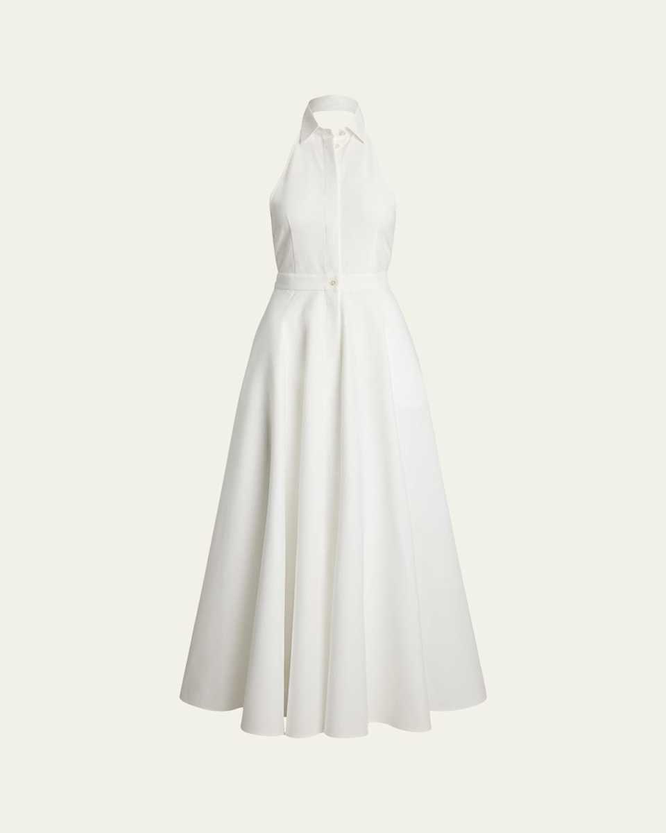 Eldred Cotton Piqué Maxi Shirtdress